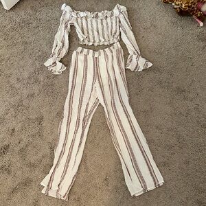 Two Piece Striped Set